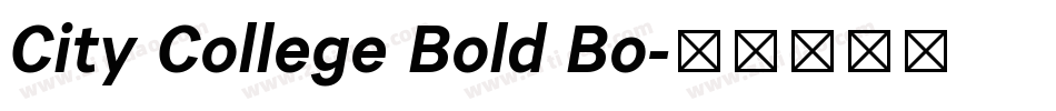 City College Bold Bo字体转换